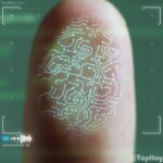 dedo con huella dactilar