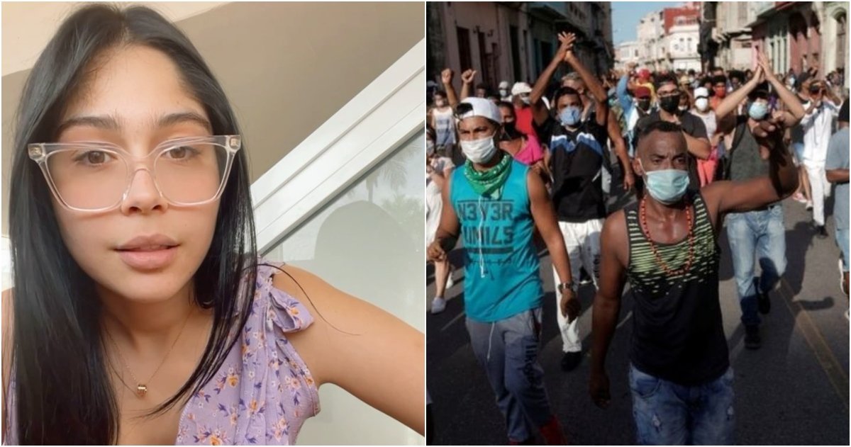 Youtuber cubana Daniela Reyes "Queremos un cambio, democracia y libertad"