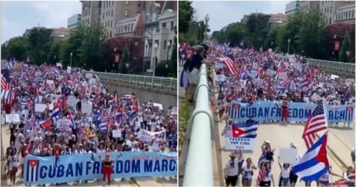 cubanos-manifestación