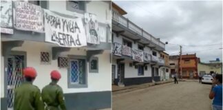 Cubano llena su balcón de carteles en apoyo al 15N