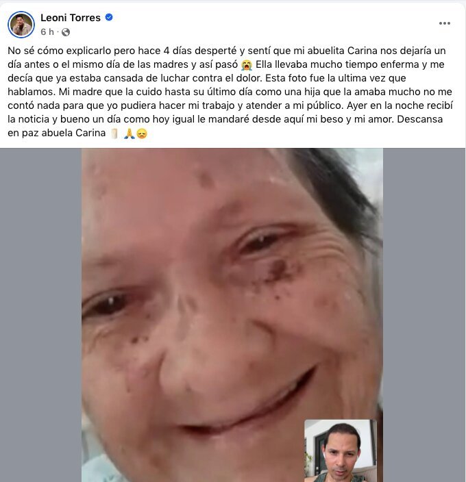Fallece la abuela del cantante cubano Leoni Torres 2