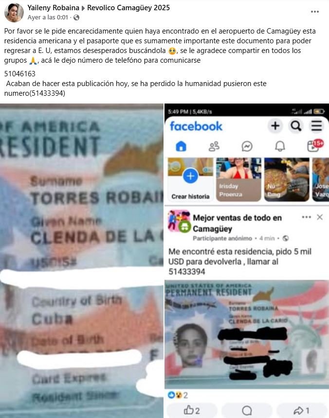 Embajada de EE.UU. emite alerta tras incremento de robos de "Green Card" en Cuba 4
