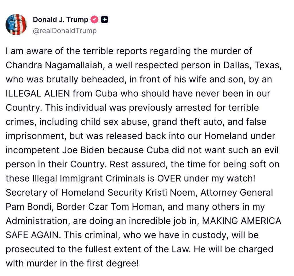 Donald Trump se pronuncia sobre asesinato cometido por un cubano en Texas 2 Donald Trump se pronuncia sobre asesinato cometido por un cubano en Texas 2
