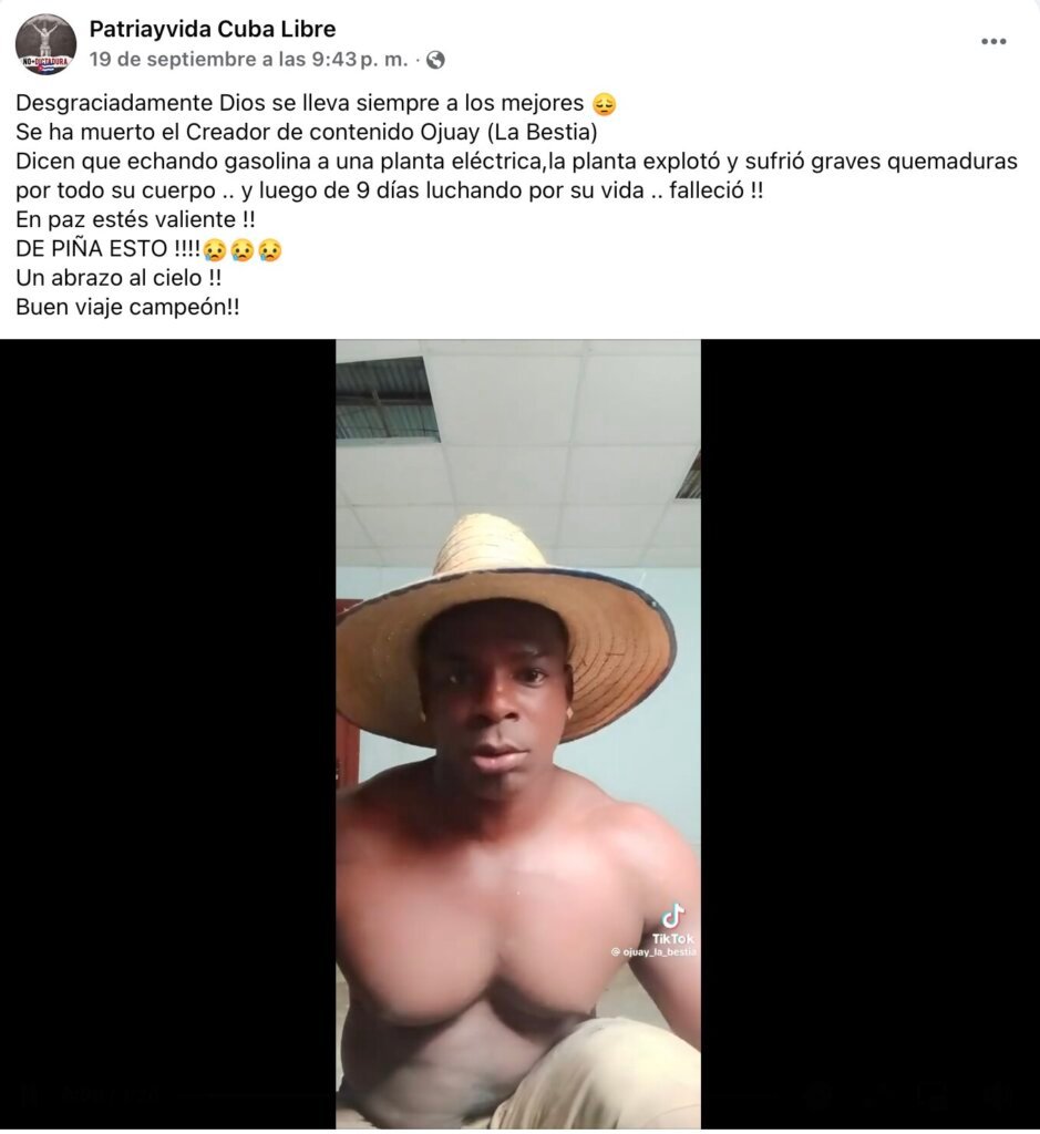 Fallece el influencer cubano conocido como Ojuay La Bestia "de Piña" 73