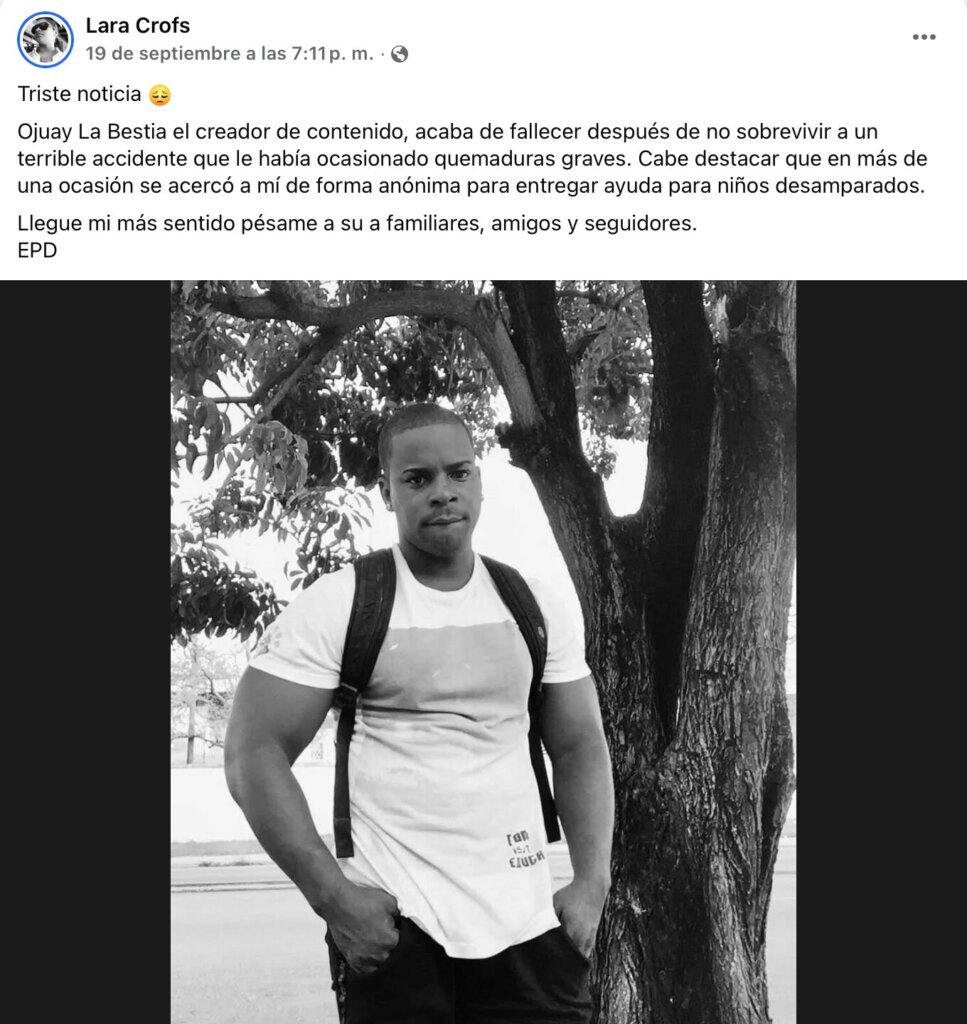 Fallece el influencer cubano conocido como Ojuay La Bestia "de Piña" 74