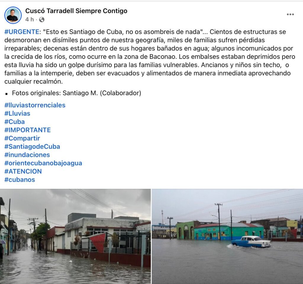 Inundaciones, derrumbes y ríos desbordados tras intensas lluvias en Santiago de Cuba 36
