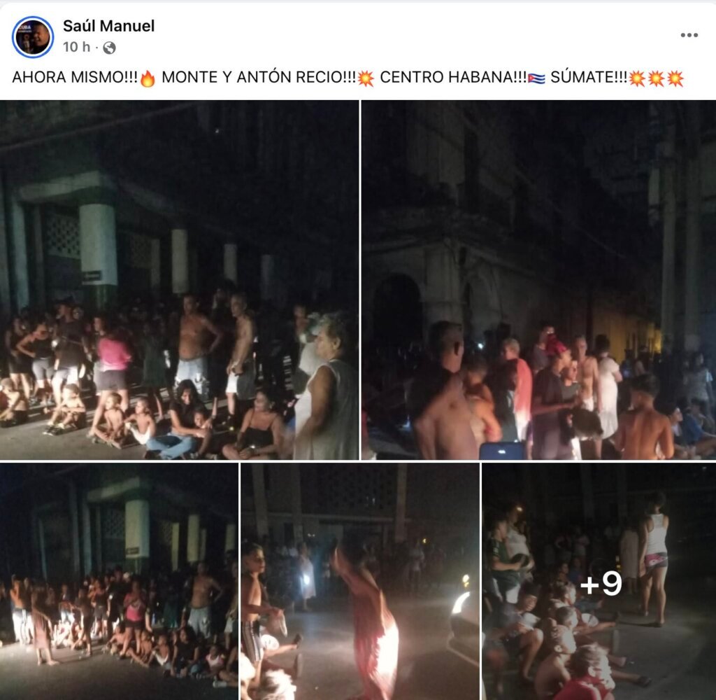 Cubanos protestan en Centro Habana por la falta de electricidad y agua potable 23