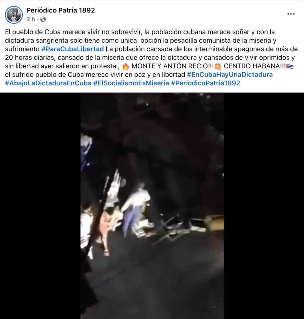 Cubanos protestan en Centro Habana por la falta de electricidad y agua potable 27