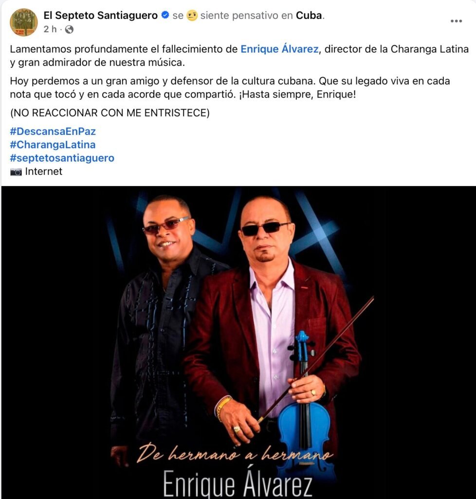 Fallece el maestro Enrique Álvarez, creador de la Charanga Latina 12 Fallece el maestro Enrique Álvarez, creador de la Charanga Latina 12