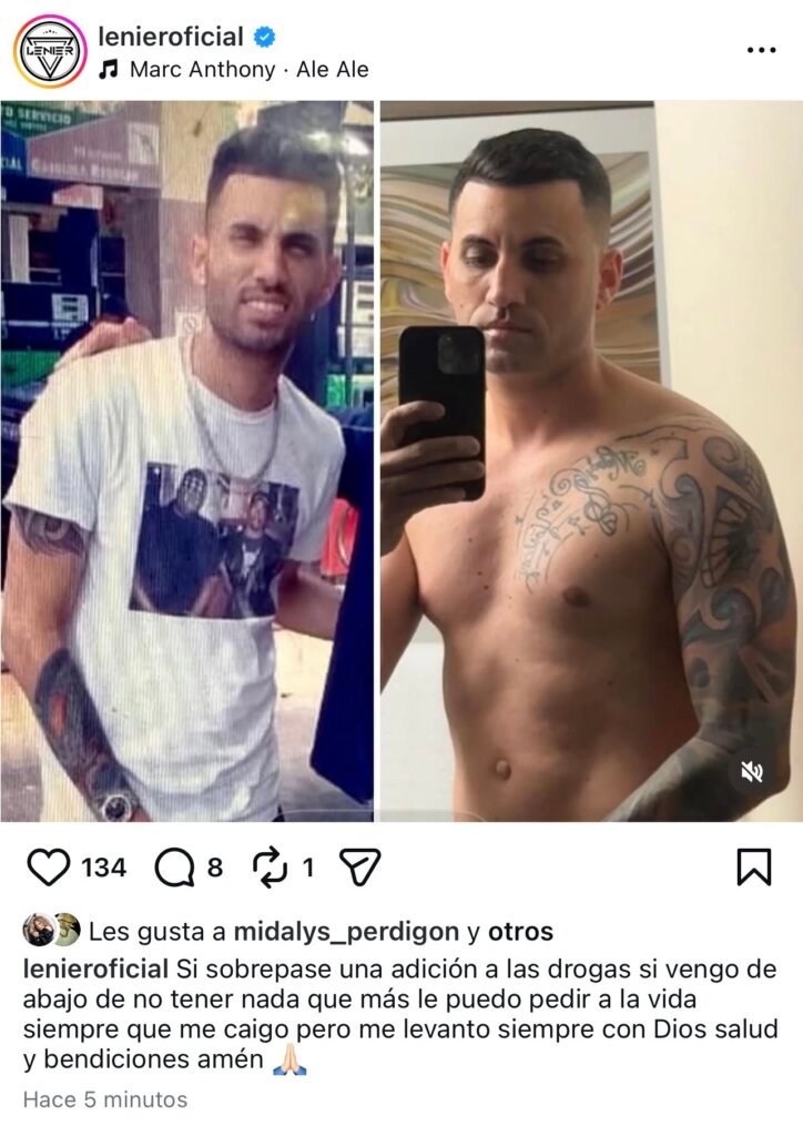 Lenier Mesa sobre su etapa más dura: "Sobrepasé una adicción a las drogas" 2 Lenier Mesa sobre su etapa más dura: "Sobrepasé una adicción a las drogas" 2